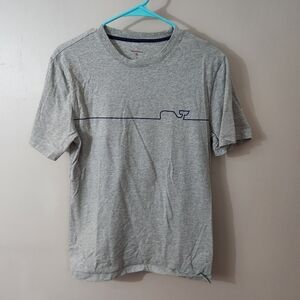 Vineyard Vines For Target Grey Heather Short Sleeve Tee Navy Whale Line Nautical